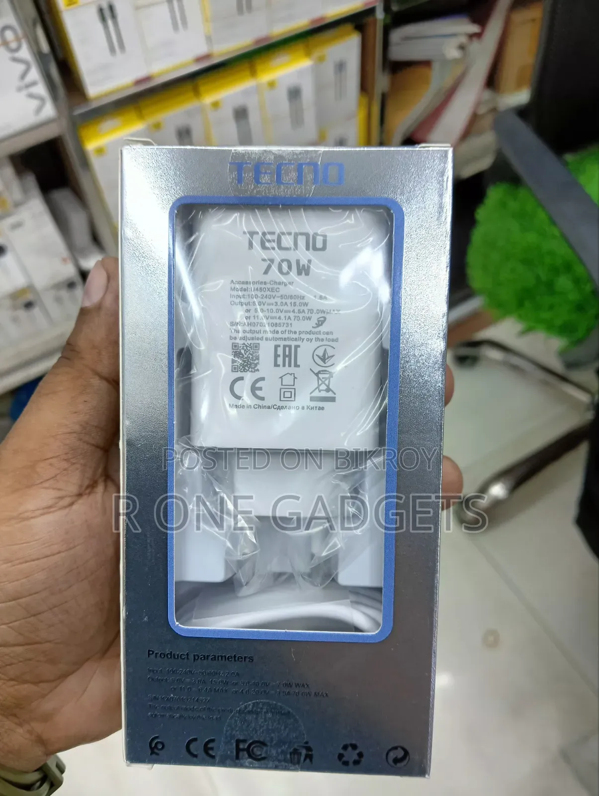 Tecno 70w Original Official Charger