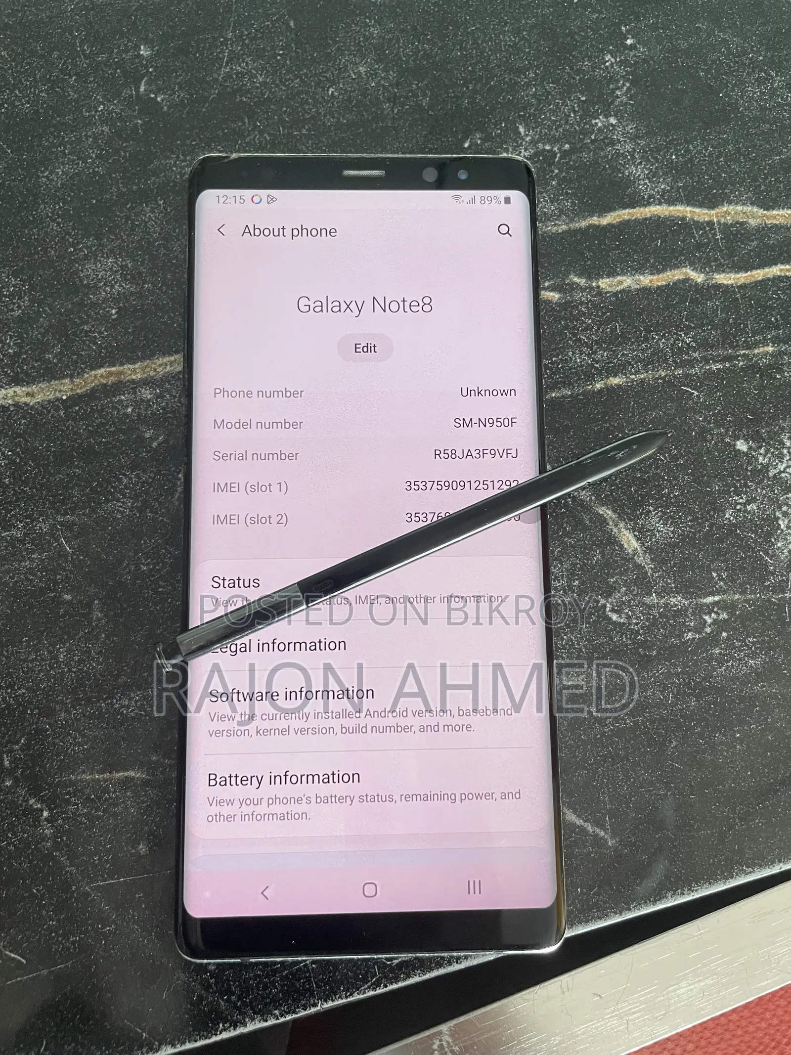 Samsung Galaxy Note 8 64 GB Black