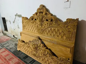 Teak Wood Bed For Sale 6/7 Feet Semi Box