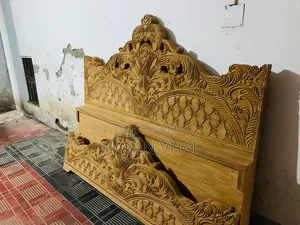 Teak Wood Bed For Sale 6/7 Feet Semi Box