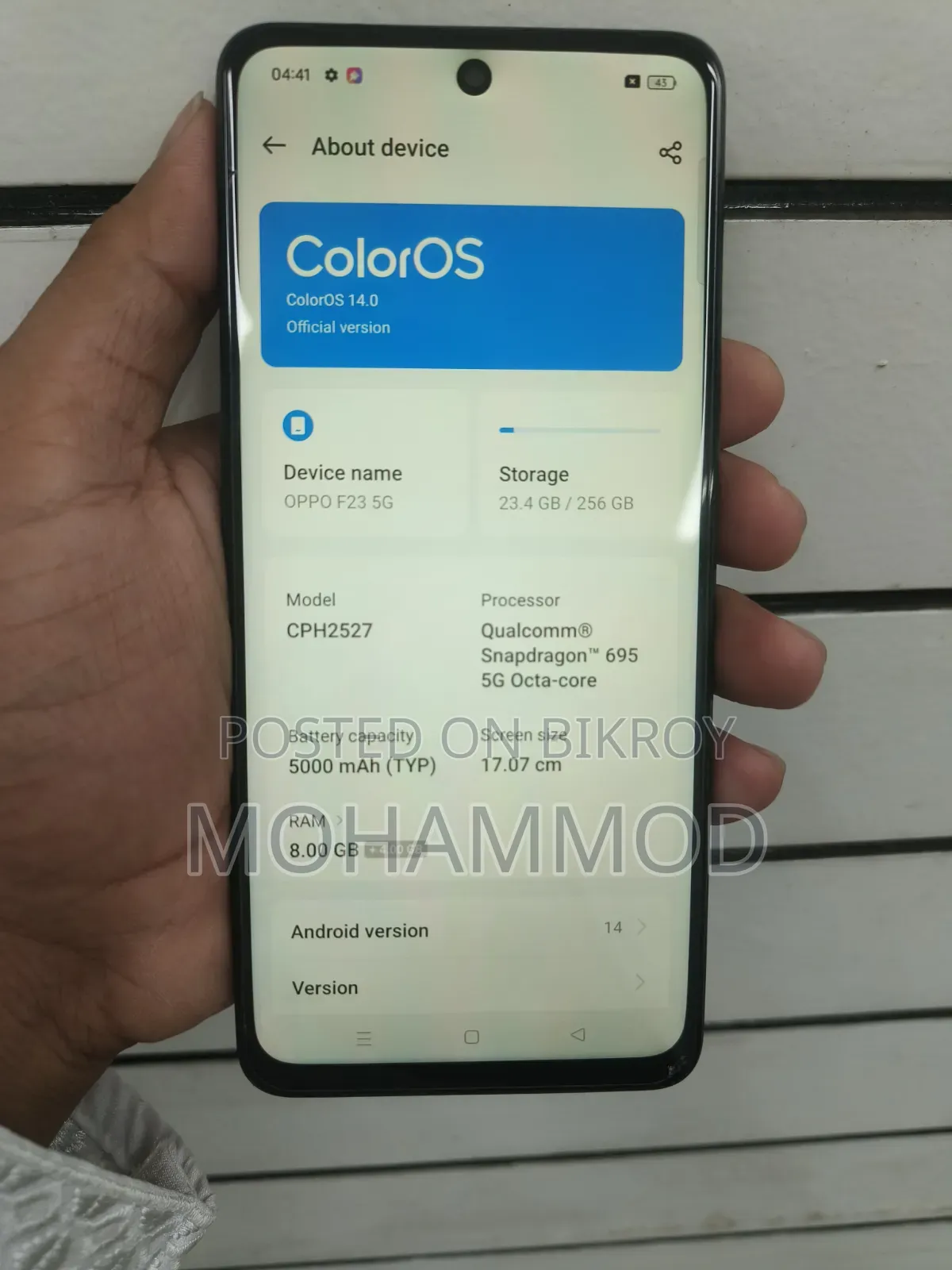 Oppo F23 256 GB Black