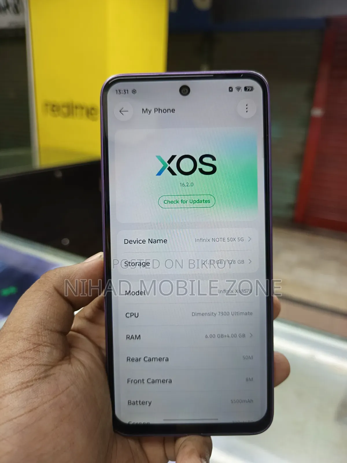 ইনফিনিক্স নোট ৫০এস ১২৮ জিবি পার্পল