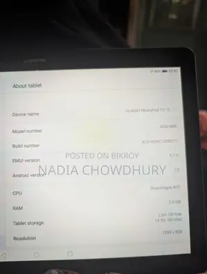 হুয়াওয়ে মিডিয়া প্যাড টি৩ ১০ ১৬ জিবি গ্রে