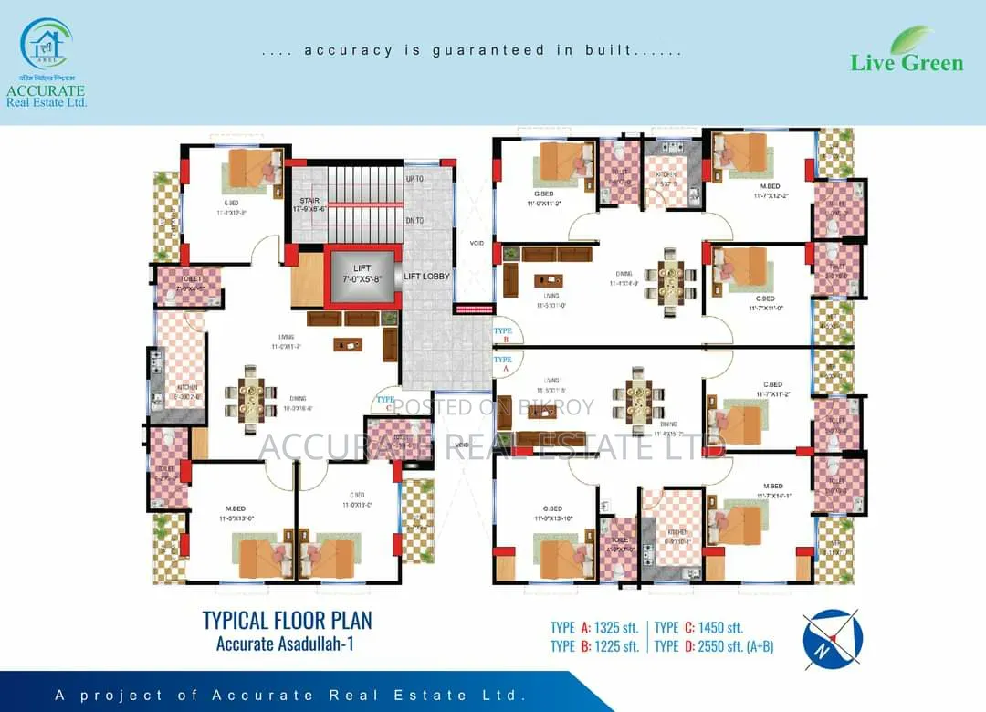 3 Bedroom Apartment in Accurate Real Estate, Dhanmondi for sale