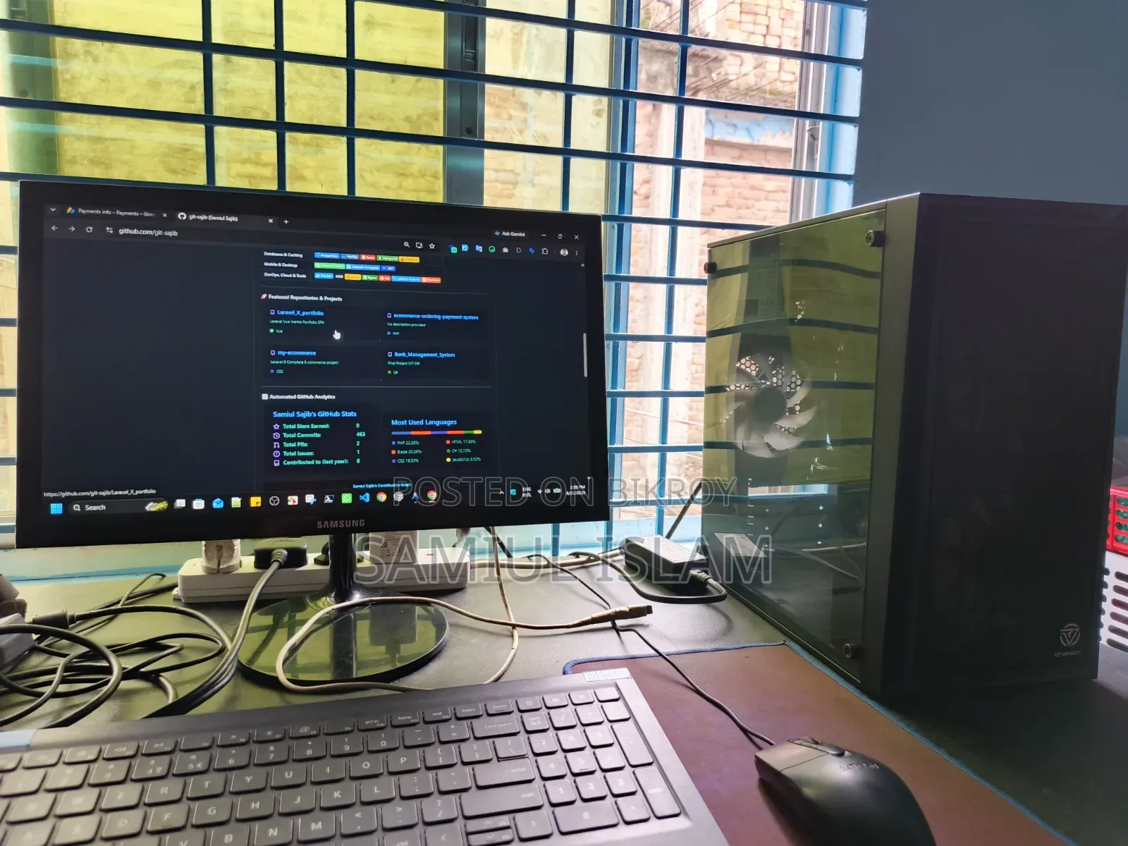 Desktop Computer MSI 8GB AMD Ryzen 5 SSD 256GB
