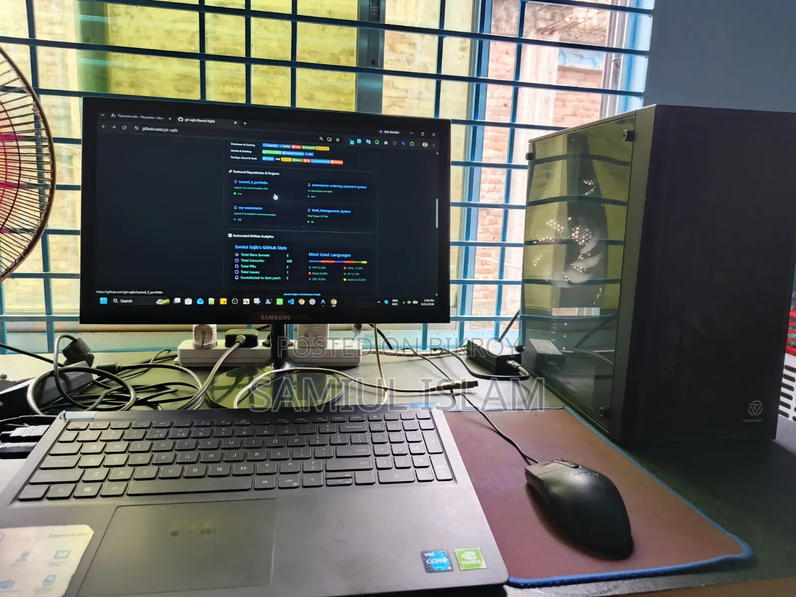 Desktop Computer MSI 8GB AMD Ryzen 5 SSD 256GB