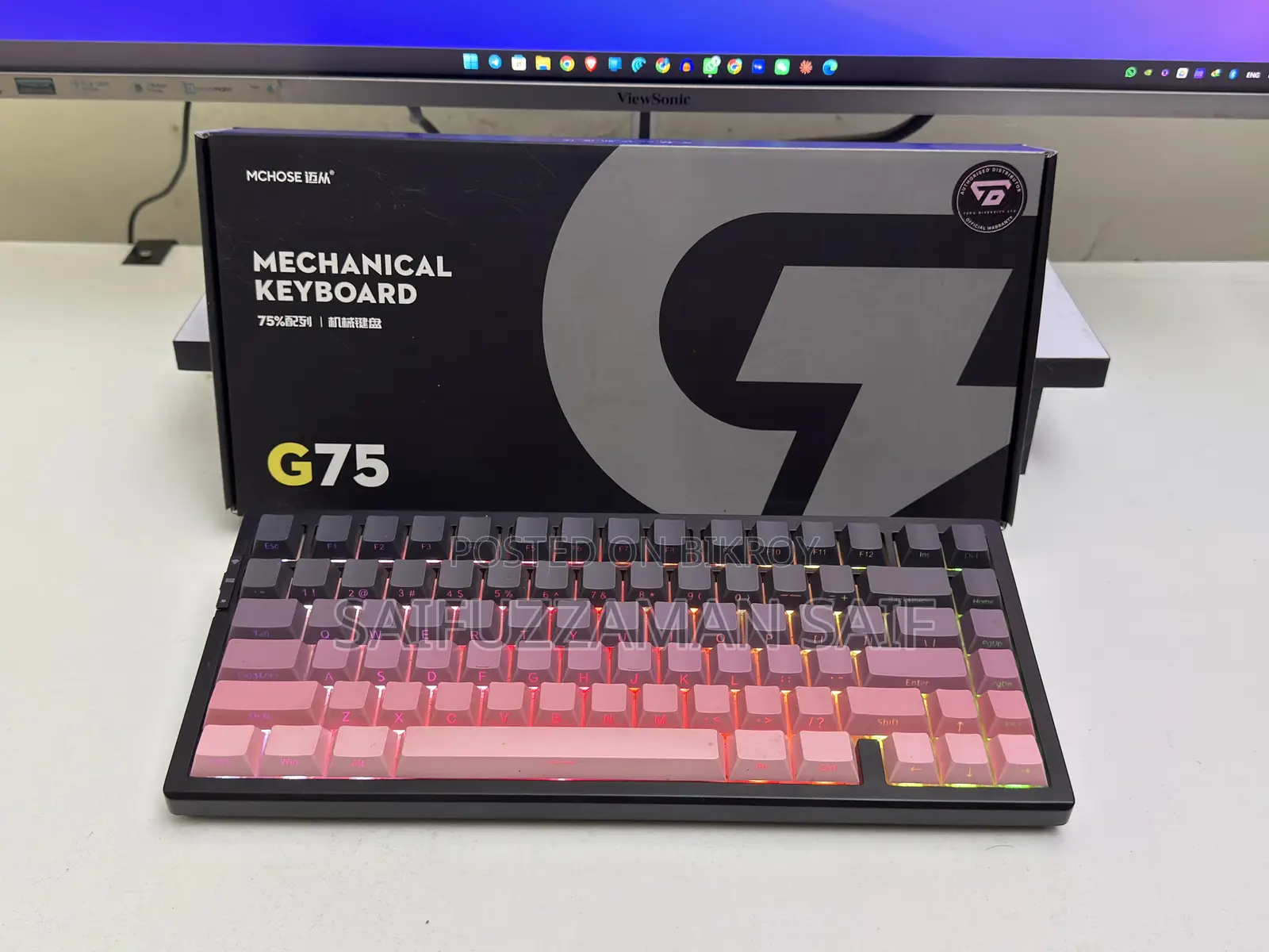 McHose G75 Pro Tri-Mode Mechanical Keyboard