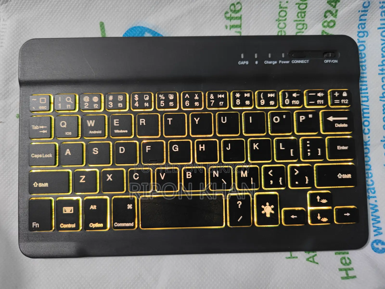 Bluetooth Mini Keyboard Seven Color Up Down