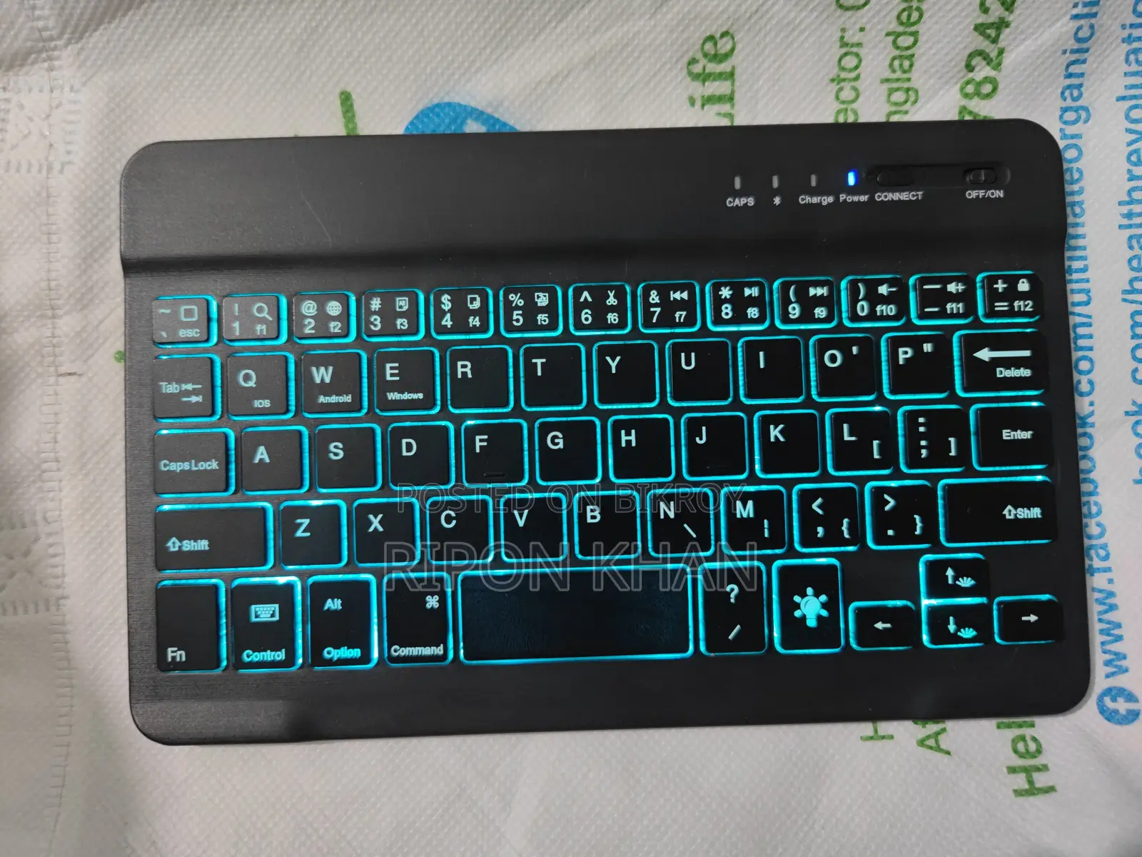 Bluetooth Mini Keyboard Seven Color Up Down