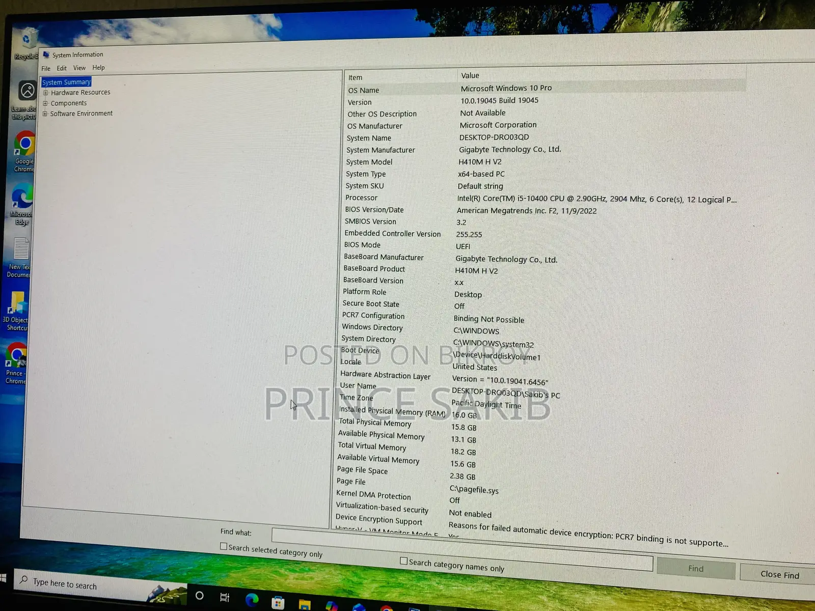 Desktop Computer Gigabyte GB-BXi3H-4010 16GB Intel Core i5 SSD 512GB