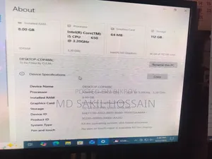 Desktop Computer 8GB Intel Core I5 SSD 128GB