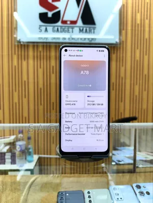 অপ্পো এ৭৮ ৪জি ১২৮ জিবি ব্লু