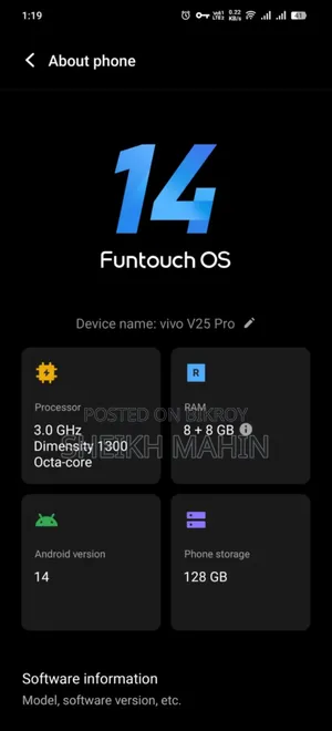 Vivo V25 Pro 128 GB Blue