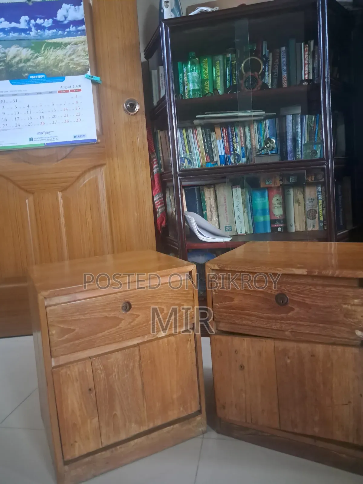 সেগুন কাঠ খাট কর্নার - ২ পিস