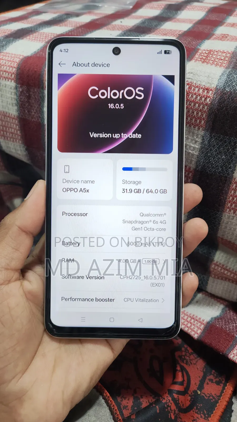 Oppo A5X 128 GB White