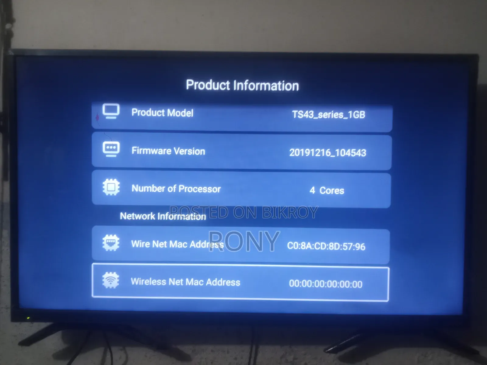Walton HD, Smart Android 43" TV