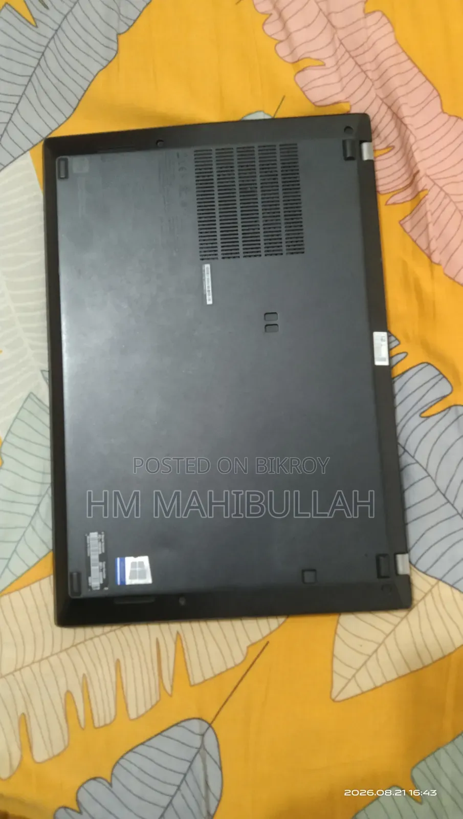 ল্যাপটপ লেেনোভো ১৬জিবি ইন্টেল কোর আই৫ এসএসডি ৫১২জিবি