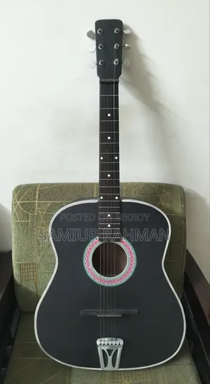 Premium Look Black Acoustic Guitar