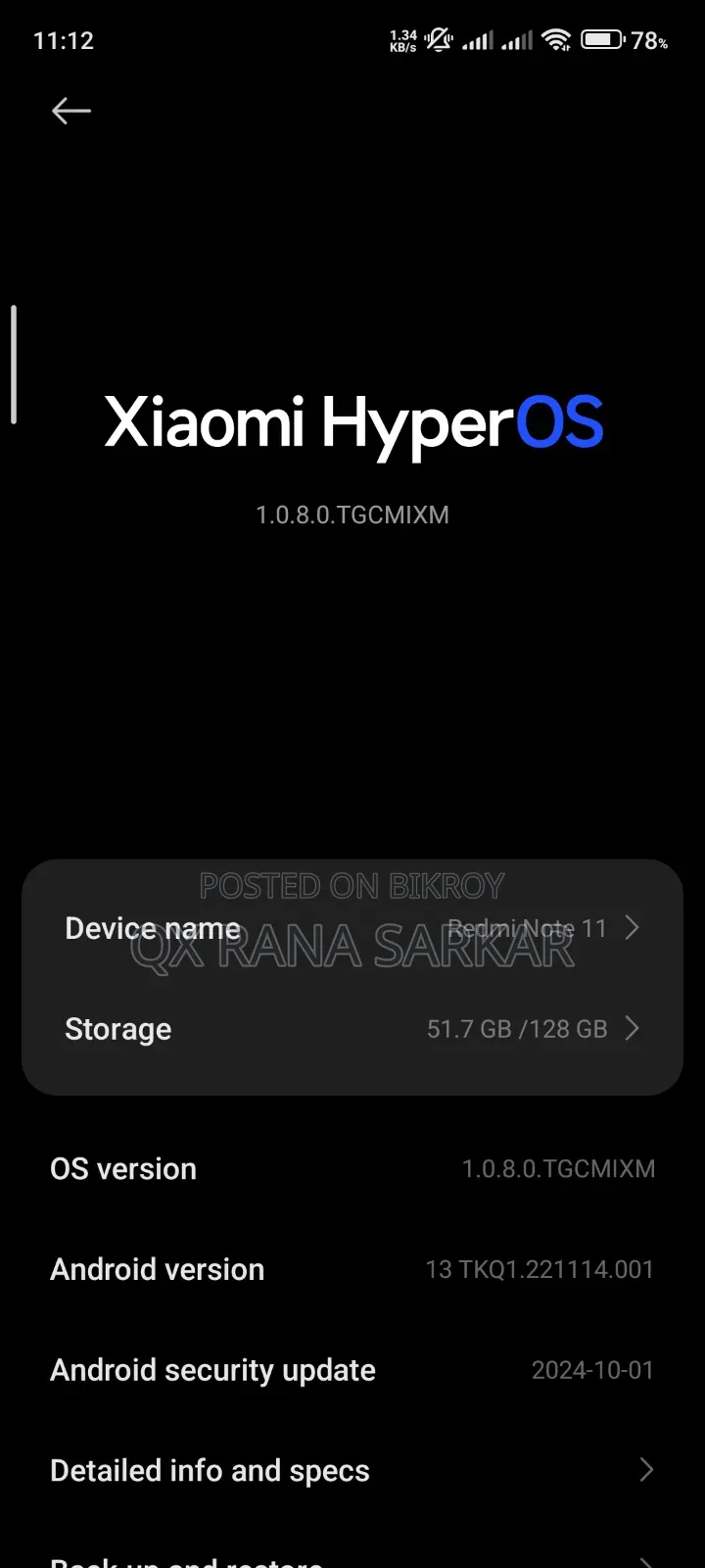 Xiaomi Redmi Note 11 128 GB Blue