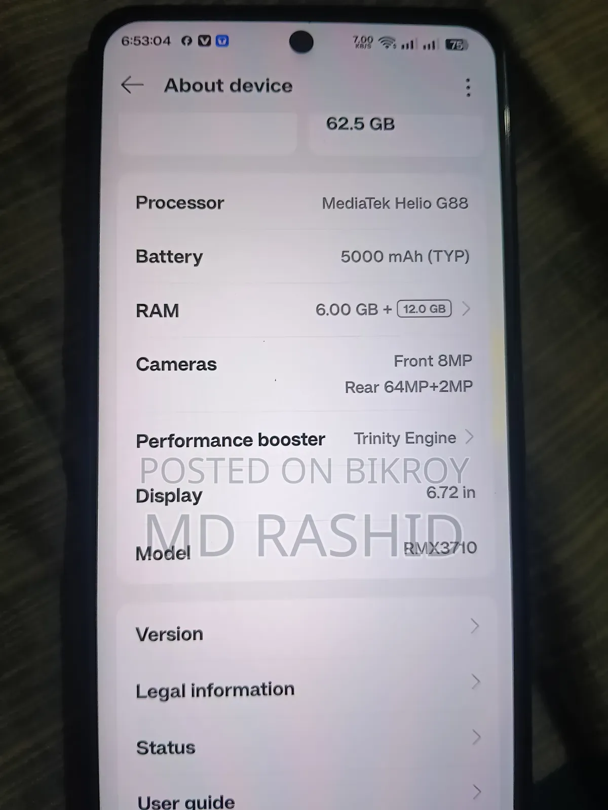 Realme C55 256 GB Black