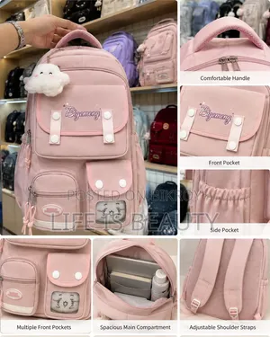 Cute Kawaii Backpack for Girls | Stylish School College Bag
