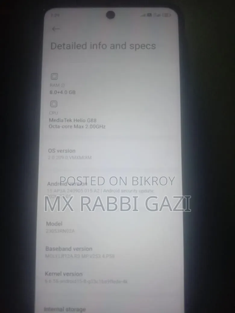শাওমি রেডমি ১২ ৫জি ২৫৬ জিবি ব্ল্যাক