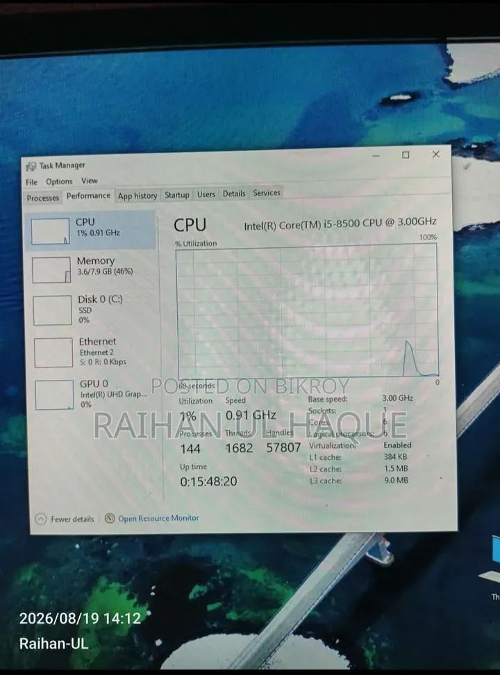 Desktop Computer 8GB Intel Core i5 SSD 128GB