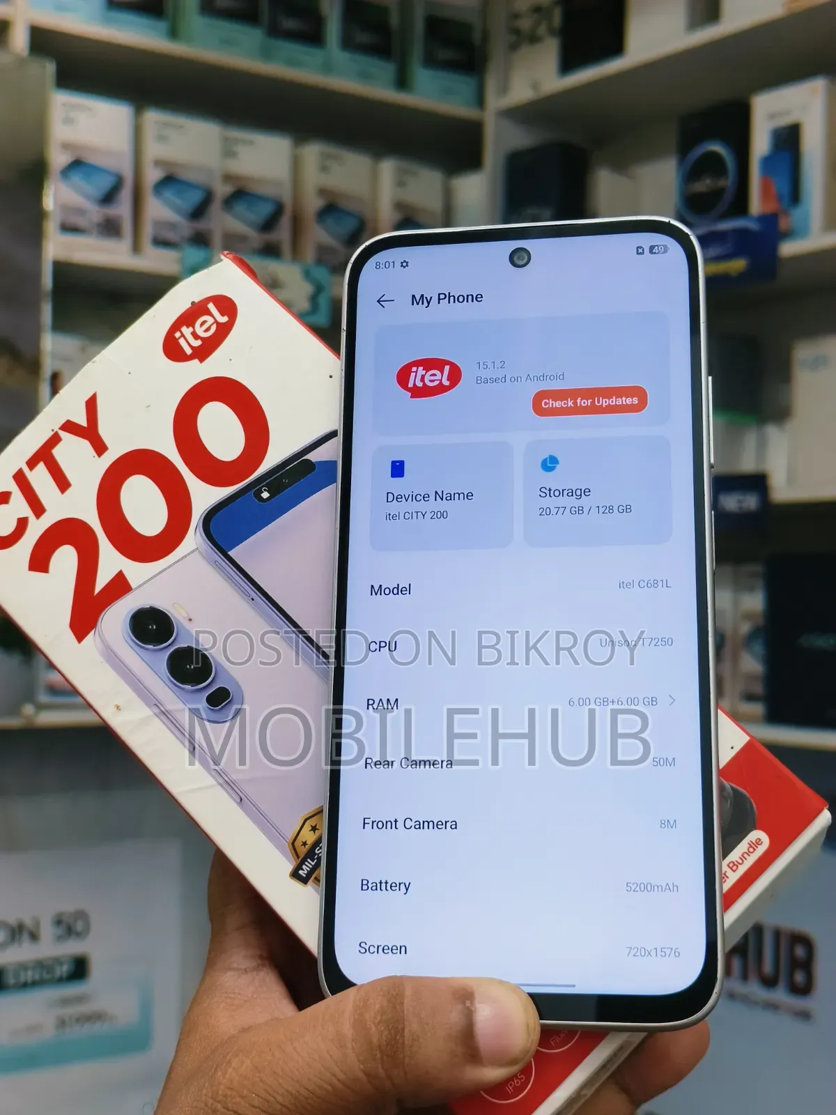 আইটেল সিটি ২০০ ১২৮ জিবি সিলভার