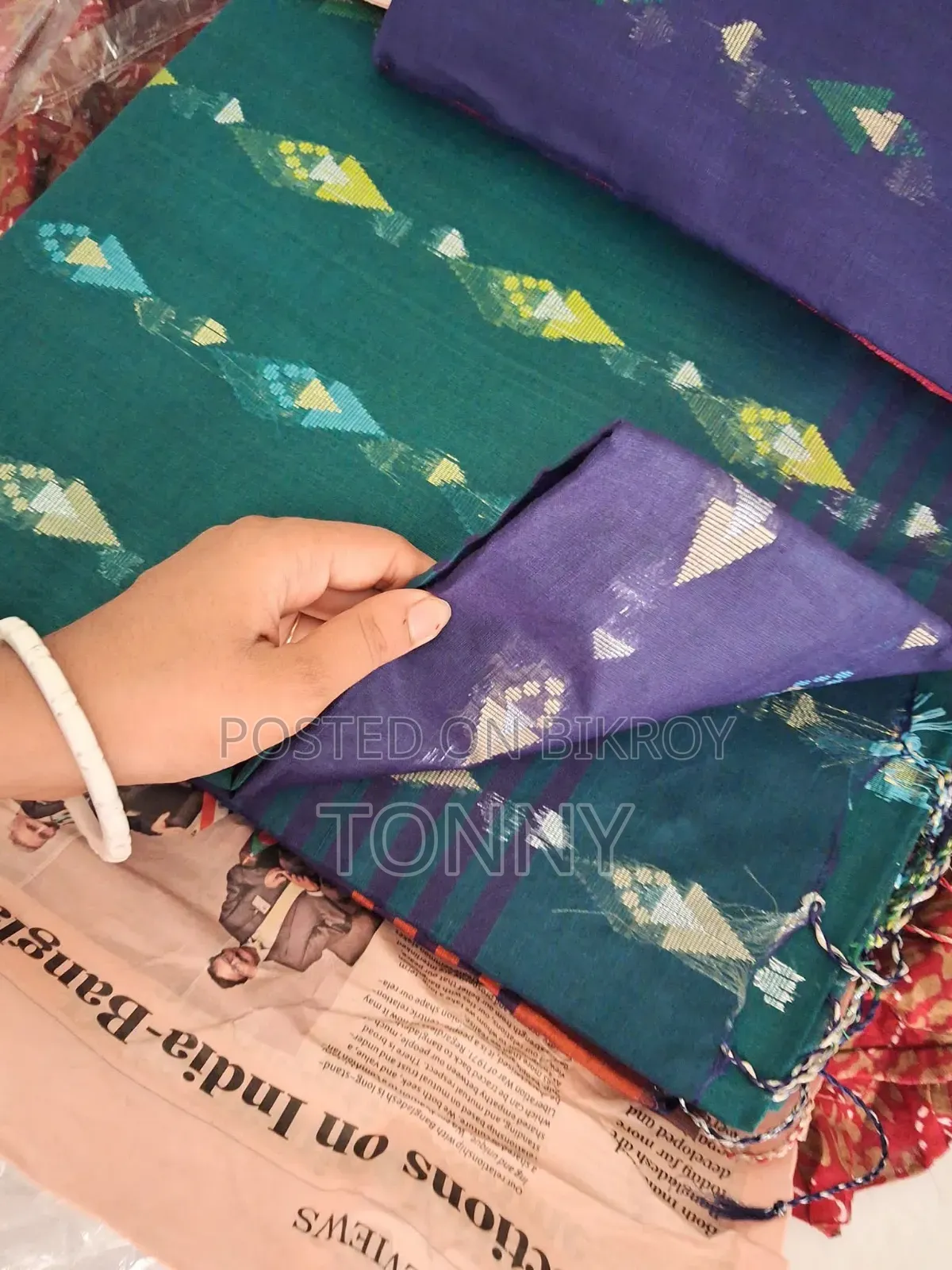 পূজা স্পেশাল অফার! প্রিমিয়াম টাঙ্গাইল জামদানি শাড়ি (ব্লাউজ পিস সহ)