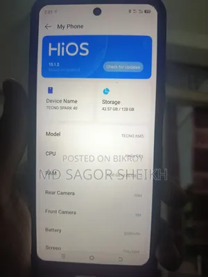 টেকনো স্পার্ক ৪০ ১২৮ জিবি ব্লু