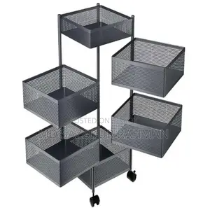 6 Layer Square Shape Round Shape Kitchen Rack