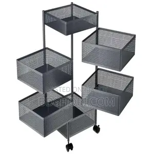6 Layer Square Shape Round Shape Kitchen Rack