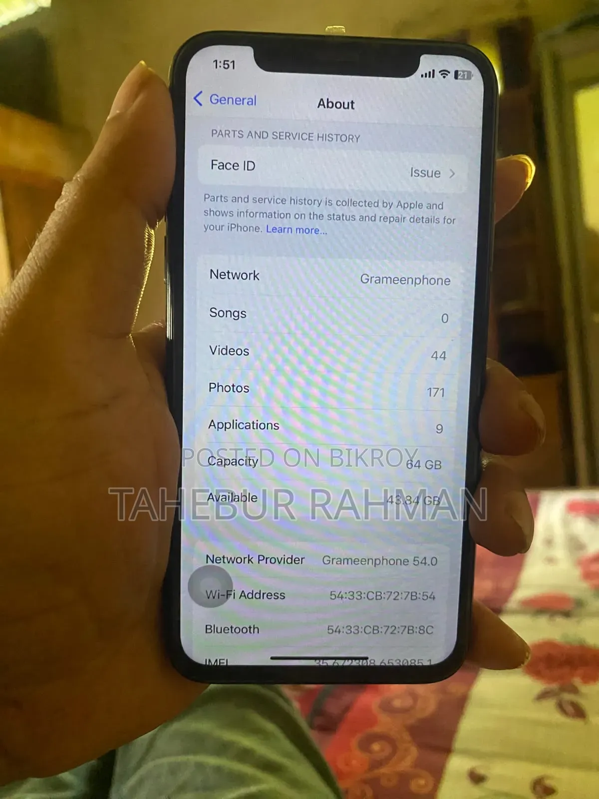 Apple iPhone X 64 GB Black