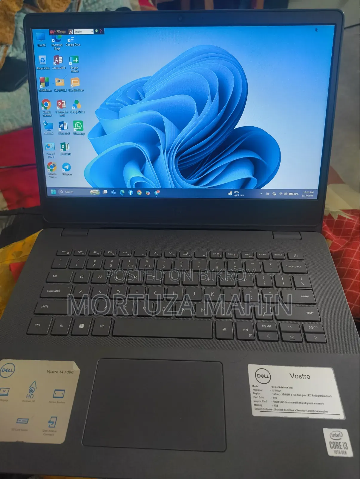 Laptop Dell Vostro 14 3000 8GB Intel Core I3 HDD+SSD 128GB