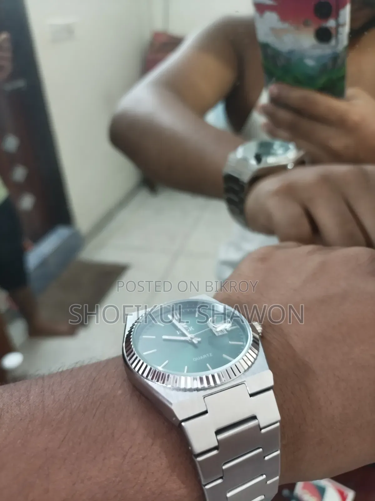 Rick Green Dial Wrist-Watch (Foreign Brand)