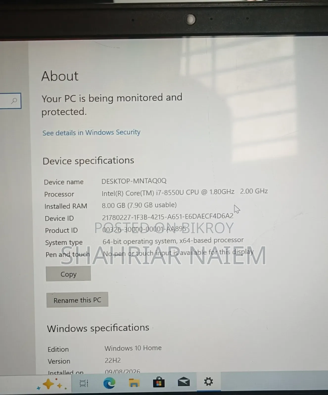Laptop Lenovo ThinkPad E480 8GB Intel Core i7 HDD+SSD 1T
