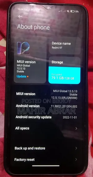 Xiaomi Redmi 9T 128 GB Blue