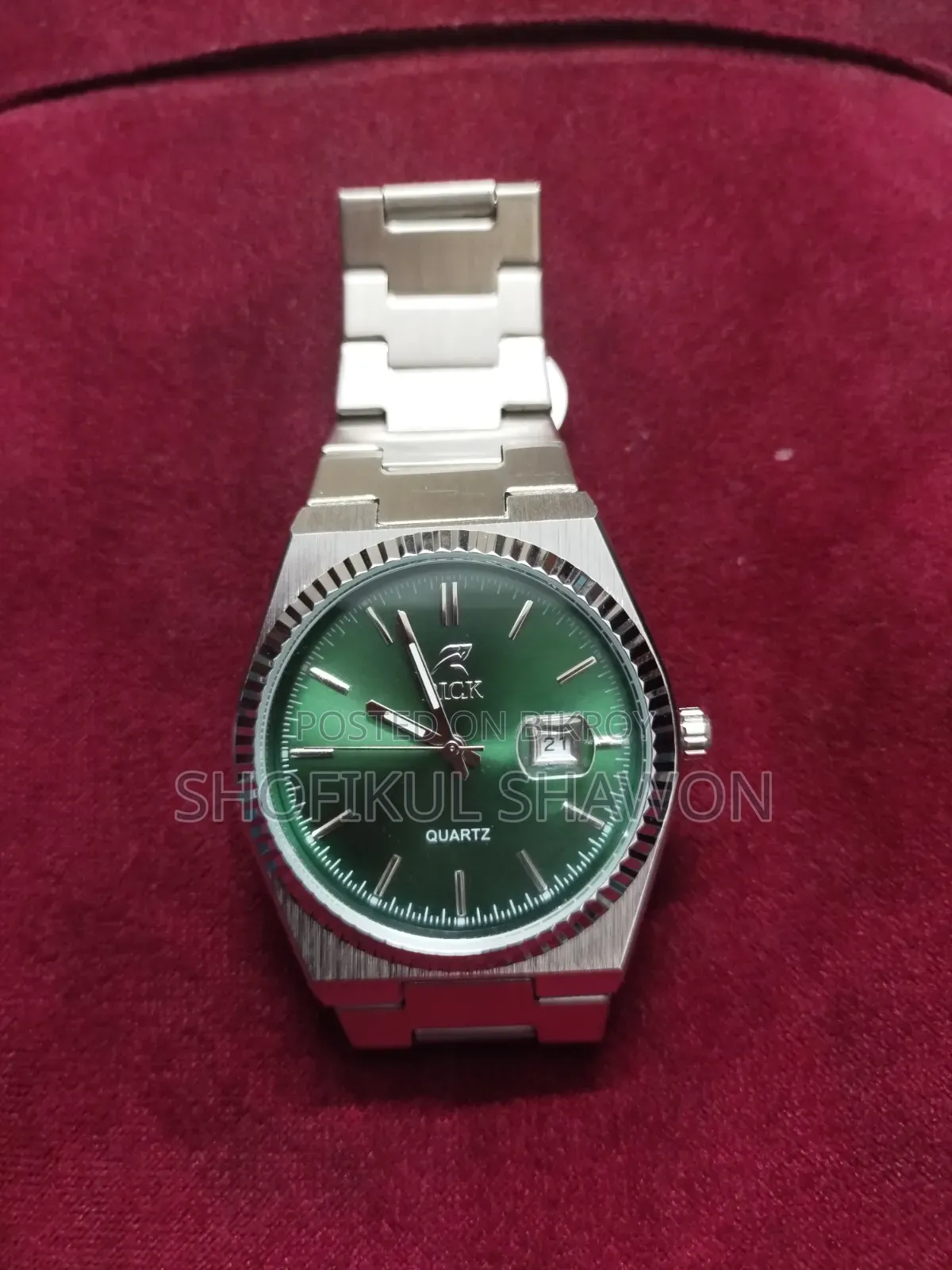 Rick Green Dial Wrist-Watch (Foreign Brand)