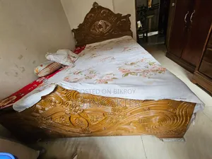 Original Segun Wood Semi Box Bed ( 5ft × 7 Ft )