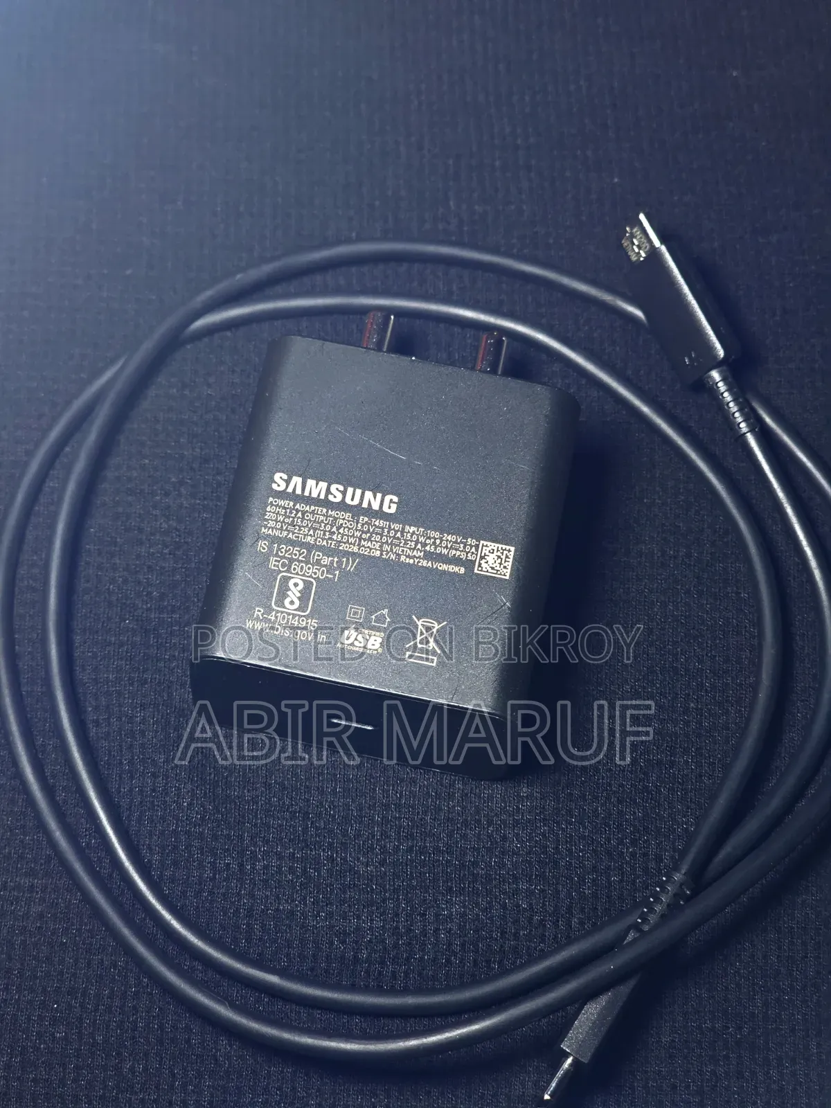 Samsung Original 45W Adapter 5A Cable