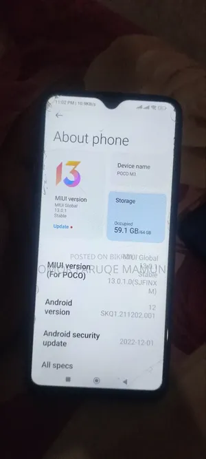 Xiaomi Poco M3 64 GB Black