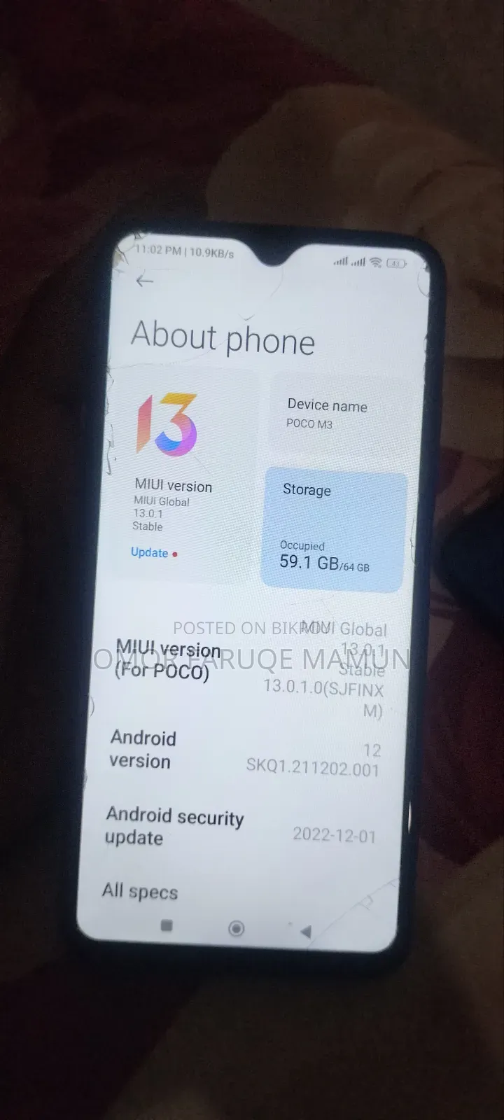 Xiaomi Poco M3 64 GB Black