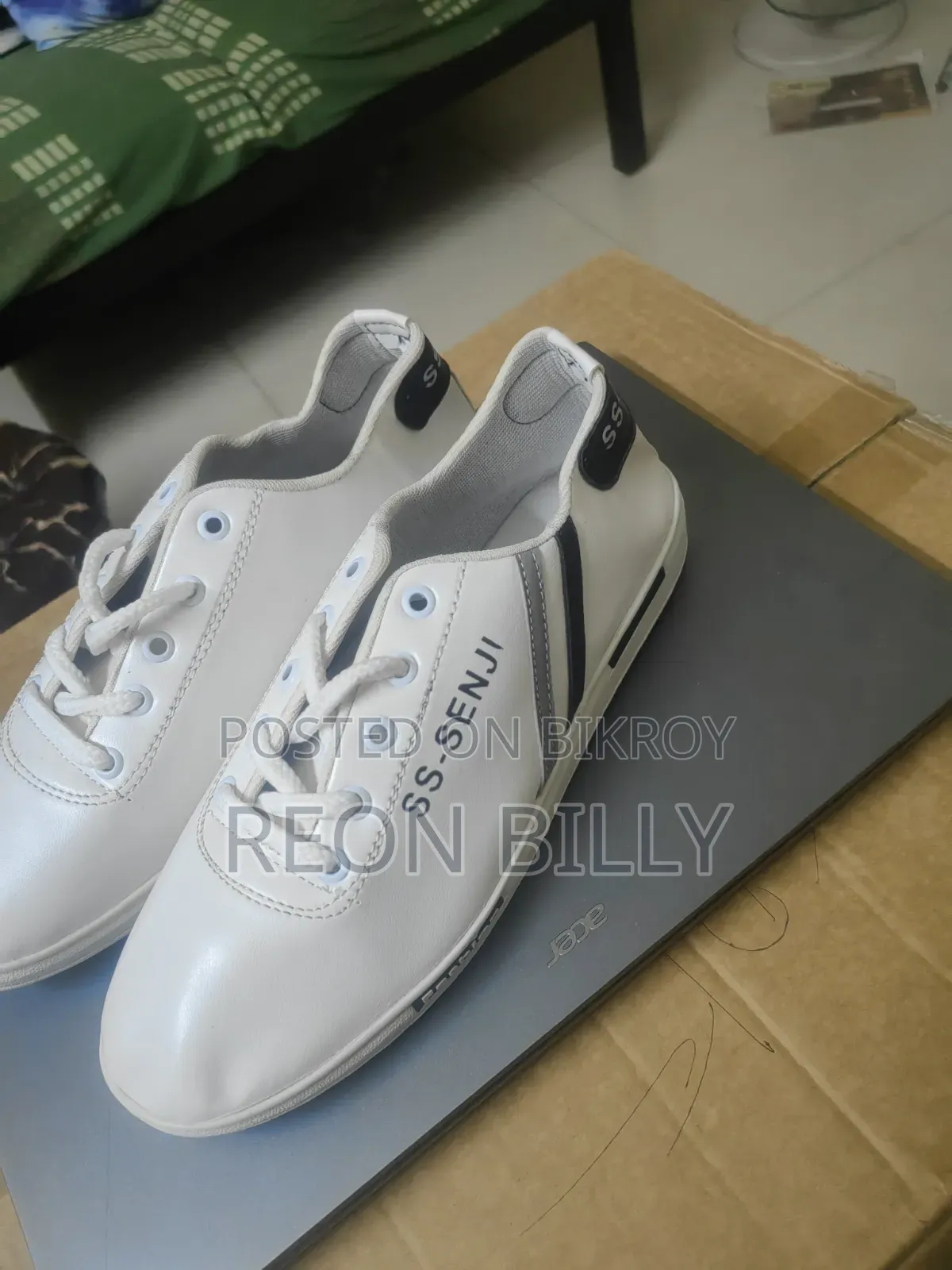 Running High-Top Sneakers White Color Lace-Up Shoes (Winter-Summer)