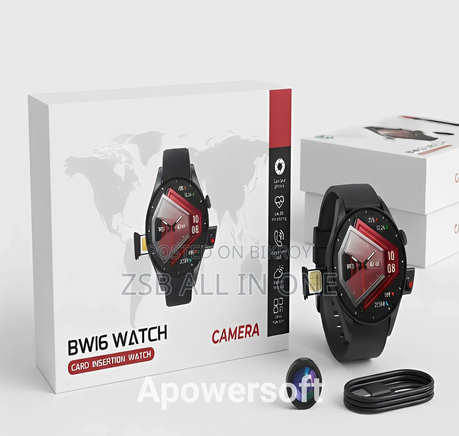 BW16 Watch With Camera SIM Card Insertion