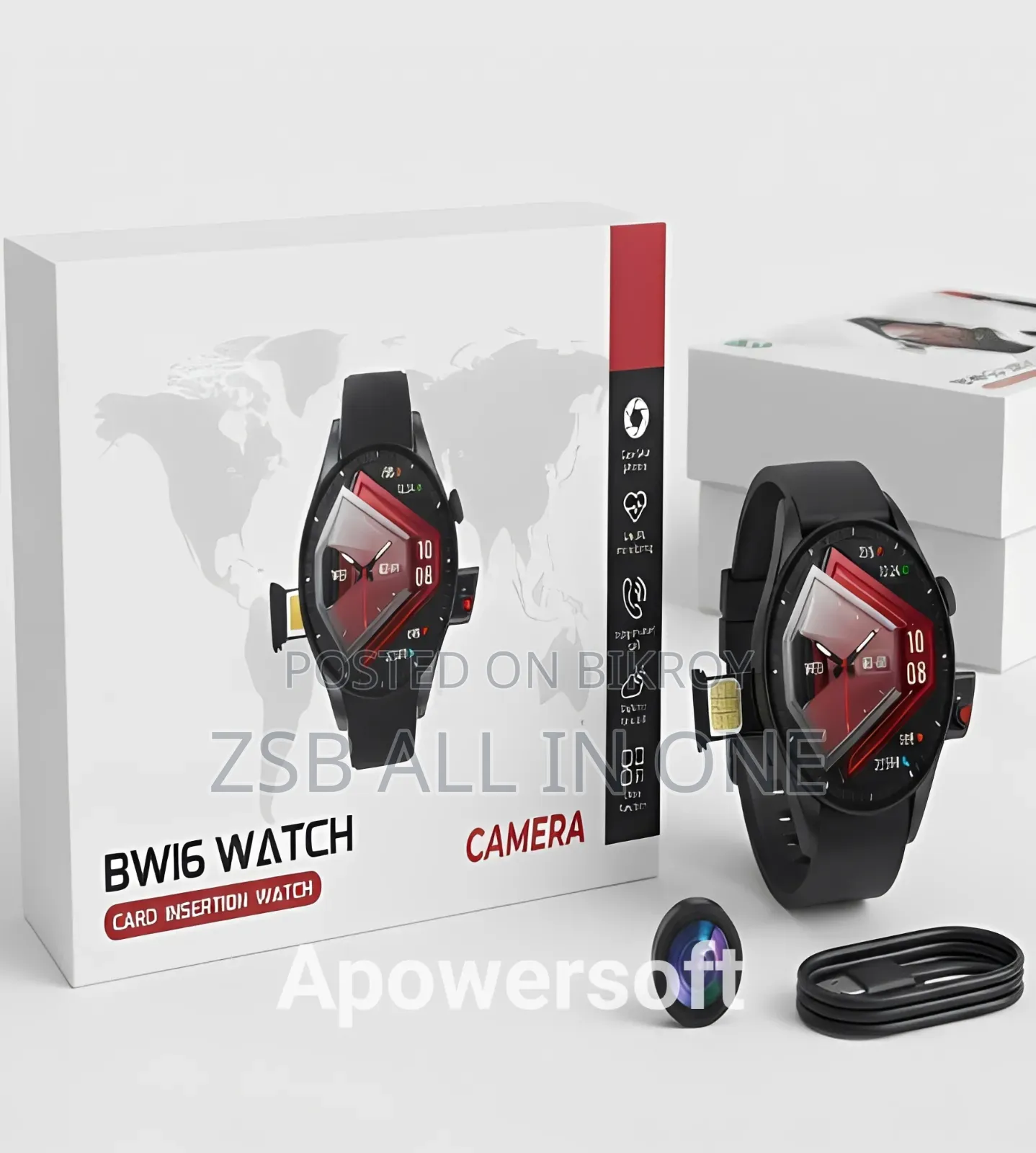 BW16 Watch With Camera SIM Card Insertion