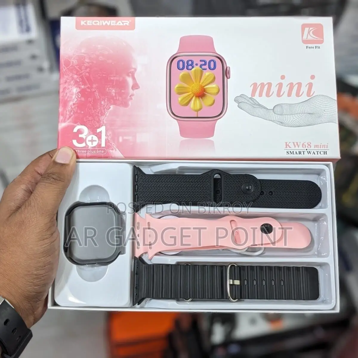 KW68 Mini Smartwatch Combo Set – The Ultimate Blend of Style and Technology!