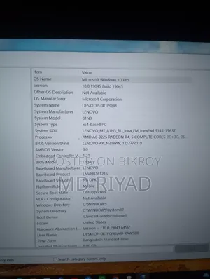 Laptop Lenovo IdeaPad S145-15 8GB RAM AMD A6 Processor 128GB SSD