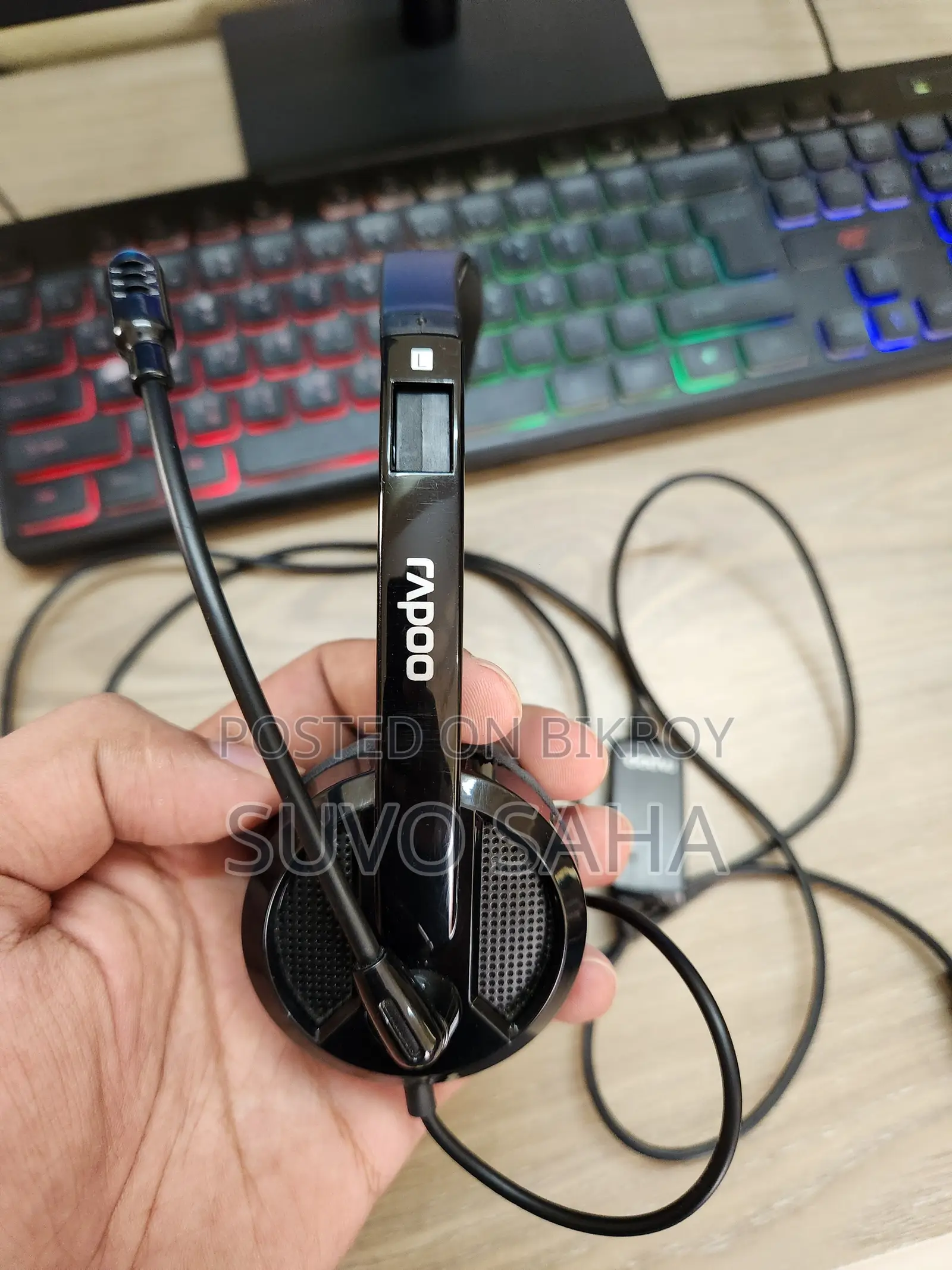 Rapoo H120 USB Black Wired Stereo Headset