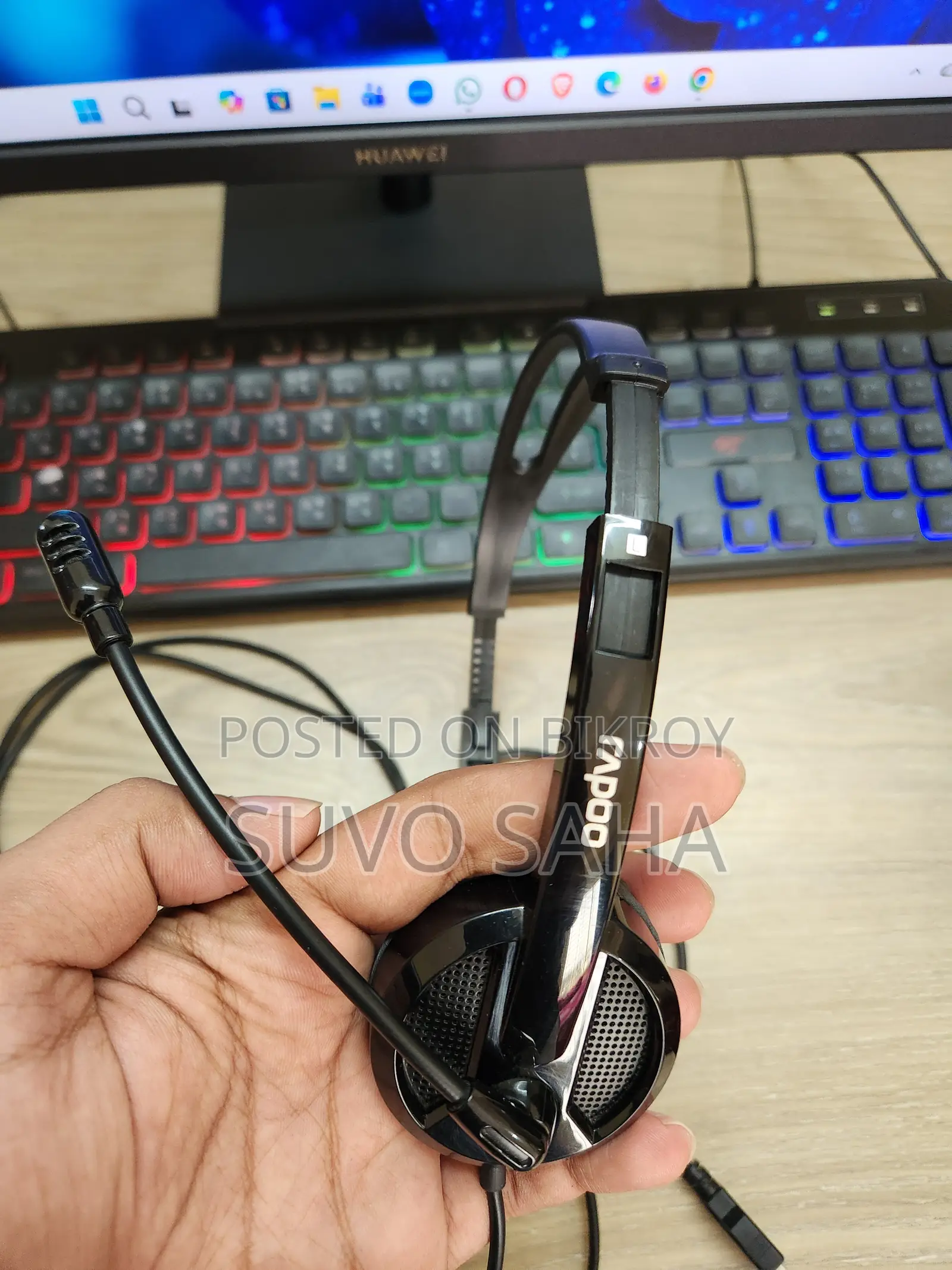 Rapoo H120 USB Black Wired Stereo Headset