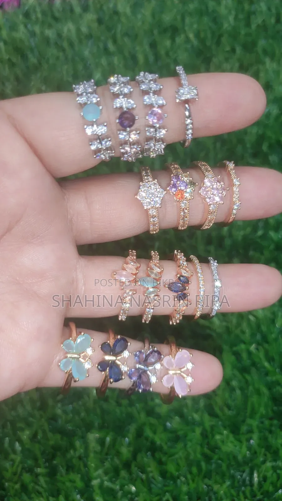 Exclusive Crystal Stone Finger Ring Collection!